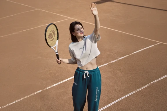 Футболка кроп женская, бежевая