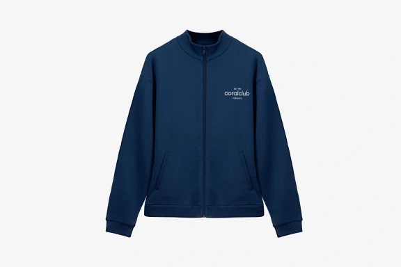 Худи на молнии, синее